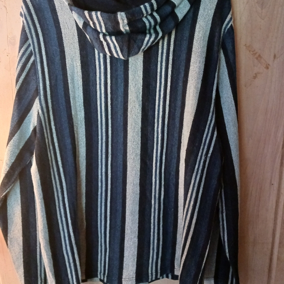 LUCKY BRAND BAJA HOODIE MEDIUM MENS TRUE INDIGO $30 - Picture 3 of 5